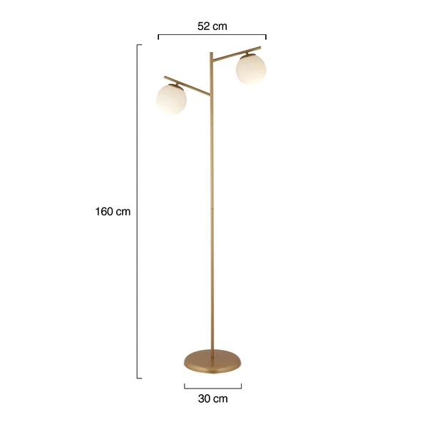 Rengi 2li Eskitme Beyaz Camlı Modern Dekoratif Tasarım Oturma Odası-Salon Lambader - Resim 6