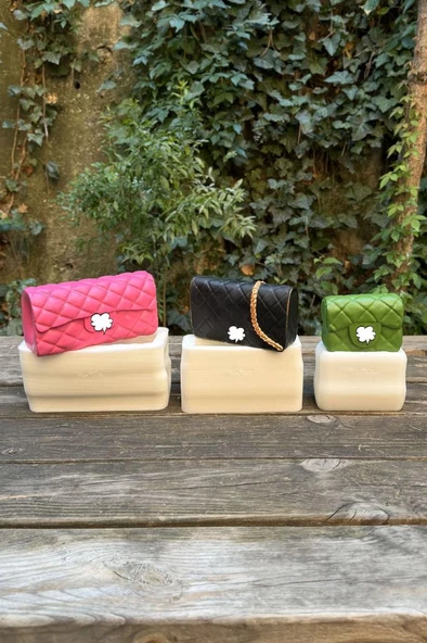 Clutch Çanta Üçlü Silikon Mum Kalıp Seti - 8