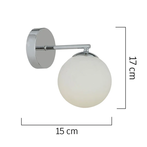 Elvin Krom Kaplama 2'li Aplik Seti Yatak Odası-Yatak başı,Cafe,Restoran için Duvar Lambası - Resim 2