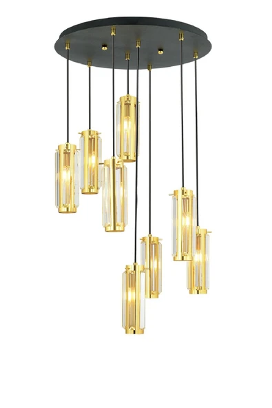 Natali 8Li Sarkıt Gold Modern Genç Odası Mutfak Salon Sarkıt Avize ürün görseli 1