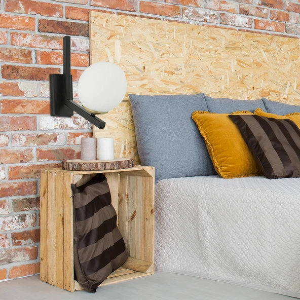 Morgan Eskitme Siyah Duvar Lambası Yatak Odası-Yatak Başı-Banyo İçin Modern Aplik ürün görseli 1