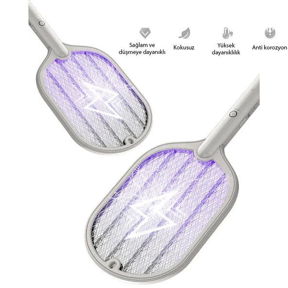 Polham 3000W Şarjlı UV Işıklı Elektrikli Sivrisinek Kovucu Öldürücü MasaÜstü El Tutmalı Sinek Kovucu - 5