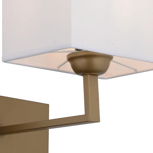 Rylee Tekli Beyaz Şapkalı Eskitme Duvar Lambası Yatak Odası-yatak Başı-banyo Için Modern Aplik - Resim 4