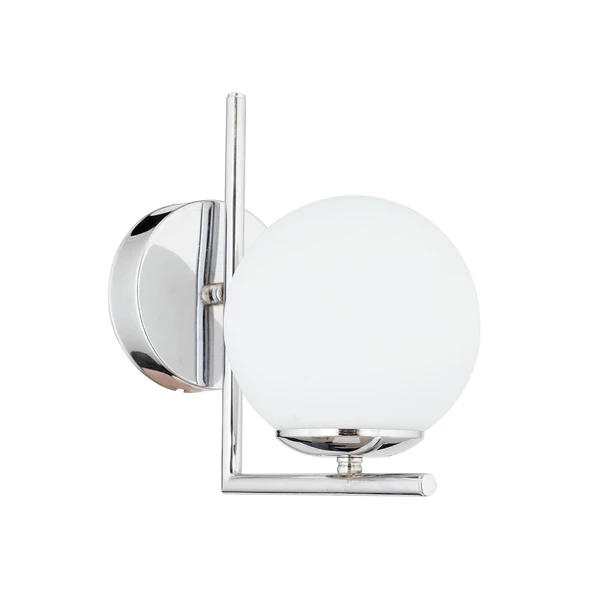 Sara Krom Kaplama Duvar Lambası Yatak Odası-Yatak Başı-Banyo İçin Modern Aplik - Resim 5