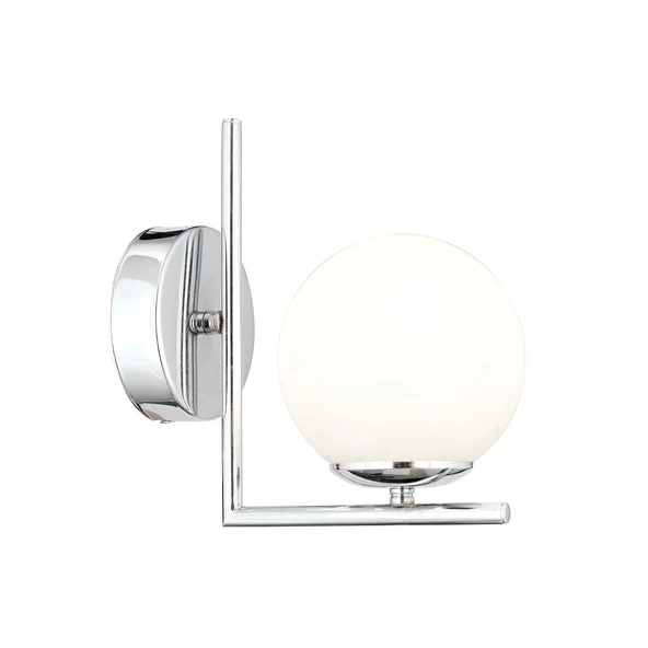 Sara Krom Kaplama Duvar Lambası Yatak Odası-Yatak Başı-Banyo İçin Modern Aplik - Resim 4