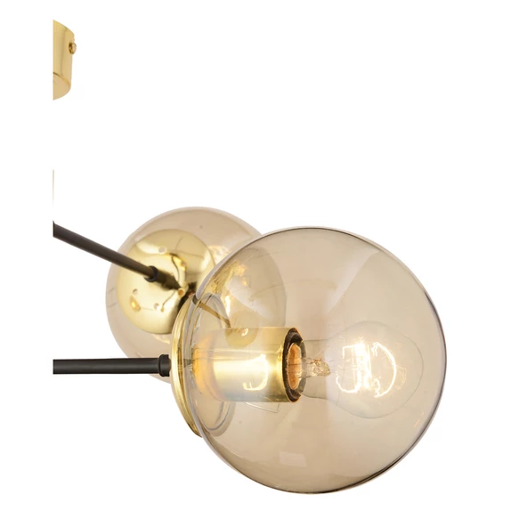 Apliqa Maral 4Lü Siyah Gold Bal Camlı Modern Koridor Mutfak Salon Retro Avize - 7