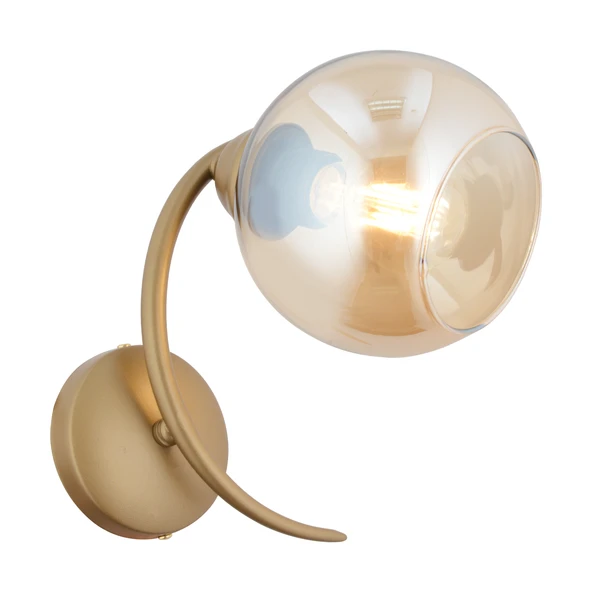 Pireal Tekli Eskitme Bal Camlı Modern Yatak Başı, Salon Aplik - Resim 3