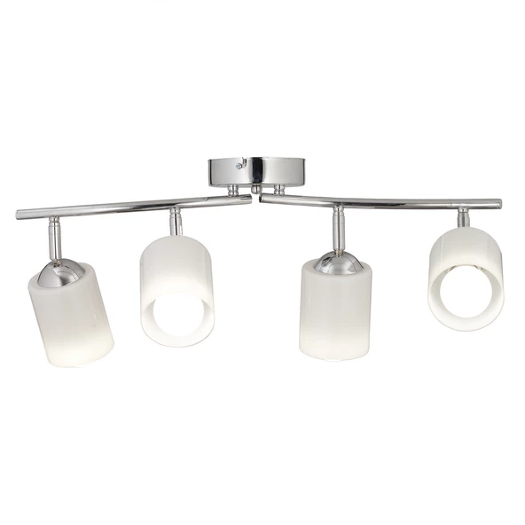 Apliqa Riley 4Lü Krom Spot Bardak Camlı Modern Koridor Mutfak Salon Plafonyer Avize - Resim 2
