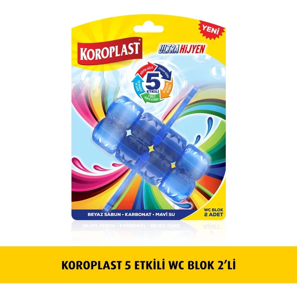 Koroplast Wc Blok 5 Etkili 2 X 50 Gr x 2 Paket - Resim 2