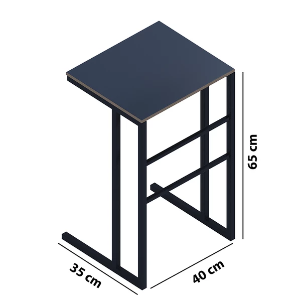 Eportatif Bilgisayar Sehpası Laptop Masası Notebook Standı Füme 1410 - 5