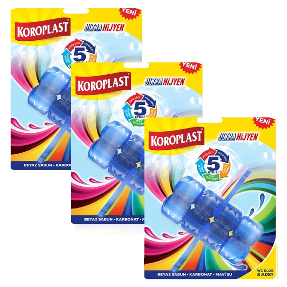 Koroplast Wc Blok 5 Etkili 2 X 50 Gr x 3 Paket - 1