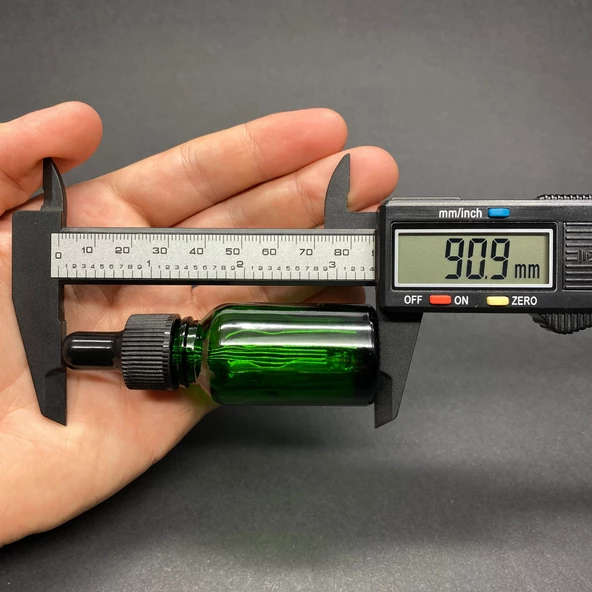 15Ml Yeşil Cam Damlalıklı Şişe , Siyah Plastik Kapak , 15 Cc Yeşil Cam Damlalıklı Şişe x 6 Adet - Resim 3