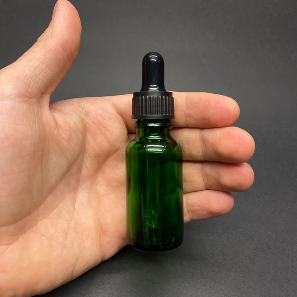 20Ml Yeşil Cam Damlalıklı Şişe , Siyah Plastik Kapak , 20 Cc Yeşil Cam Damlalıklı Şişe x 6 Adet ürün görseli