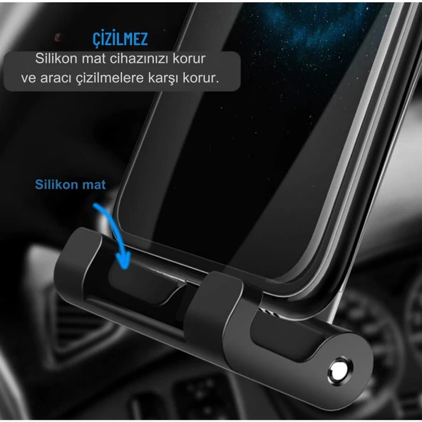 Polham Araç İçi Arka Koltuk İçin Tablet Tutucu, 360 Derece Dönebilen Ayarlanabilir Tablet, Telefon Tutucu - 4