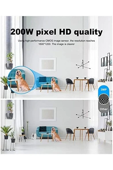 Raynox 1080P Kablosuz WiFi E27 Ampul Kamera 360 Derece Hareket Algılama, İki Yönlü Ses ve Alarm - 5