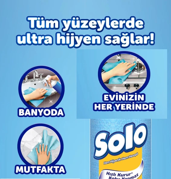 Solo Hijyenik Temizlik Bezi 33 x 30 Cm 10 Lu - 2