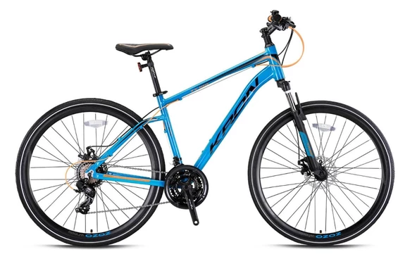 KRON TX 100 28 JANT 21 VİTES MEKANİK DİSK FREN 20" MAVİ TURUNCU SİYAH - 2