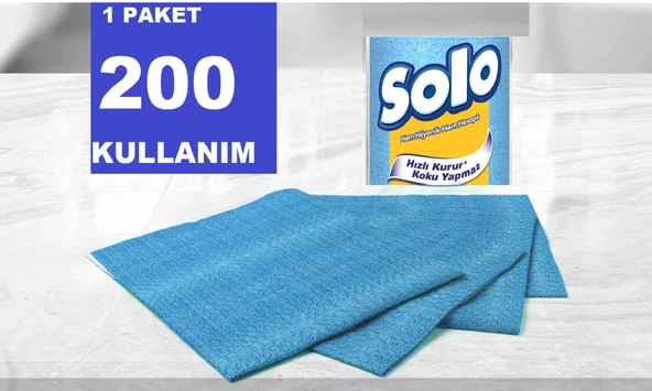 Solo Hijyenik Temizlik Bezi 33 x 30 Cm 30 Lu