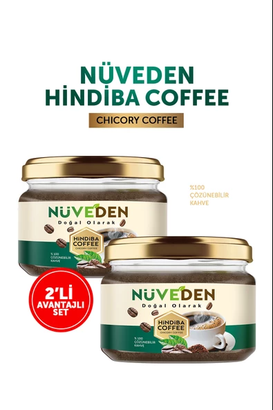 NÜVEDEN Hindiba Kahvesi % 100 Doğal Detox Diyet Kahvesi 2x150 gr - 2