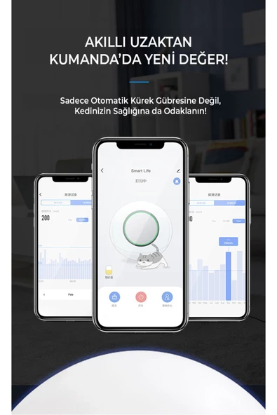 Smart Pro Akıllı Otomatik Kedi Tuvaleti , App Kontrol , UV Temizleme - 5