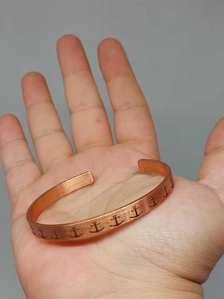 Çapa Sembollü Bakır Bileklik (52570) - Resim 3