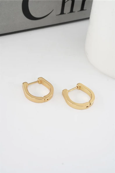 Kadın 316 L Paslanmaz Çelik 1.8 cm Oval Model Küpe - Resim 2