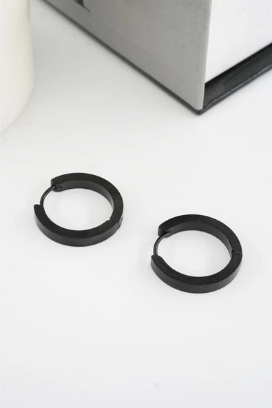 Kadın 316 L Paslanmaz Çelik 2 cm Halka Küpe - Resim 2