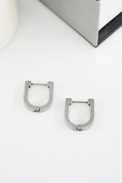 Kadın 316 L Paslanmaz Çelik 1.5 cm Geometrik Küpe - Resim 2