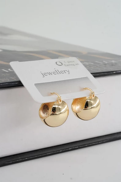 Kadın Vip Seri 1.8 cm Oval Model Küpe - Resim 2