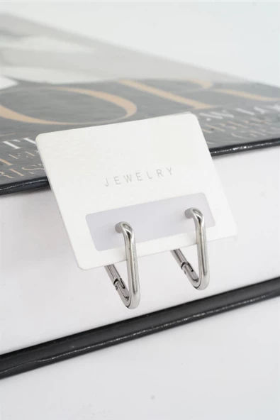 Kadın 316 L Paslanmaz Çelik 2 cm Üçgen Model Küpe - Resim 2