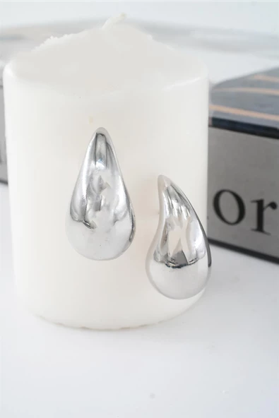 Kadın Vip Seri Su Damlası Model Küpe - Resim 5