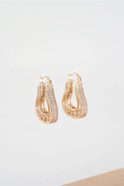 Kadın Vip Seri  Xuping Rose Gold  Küpe Seti - Resim 2