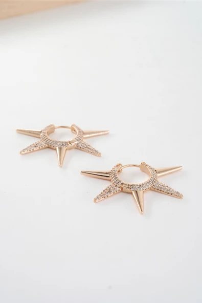 Kadın Vip Seri  Xuping Rose Gold  Küpe Seti - Resim 3