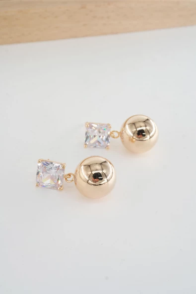 Kadın Vip Seri Baget Zirkon Taşlı  Küpe Seti - Resim 2