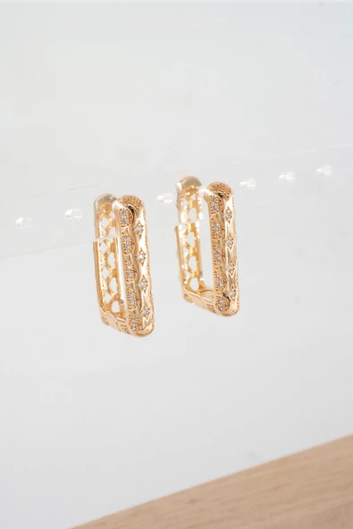 Kadın Vip Seri  Xuping Rose Gold  Küpe Seti - Resim 3