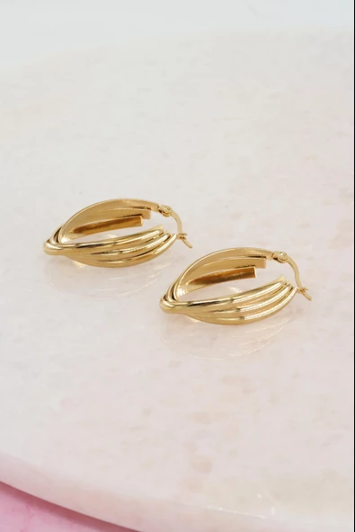 Kadın Vip Seri 316 L Paslanmaz Çelik Küpe - Resim 2