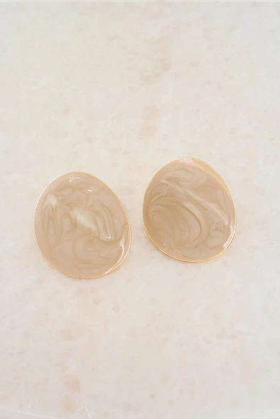 Kadın Vip Seri Mineli Oval Model Küpe Seti - Resim 2