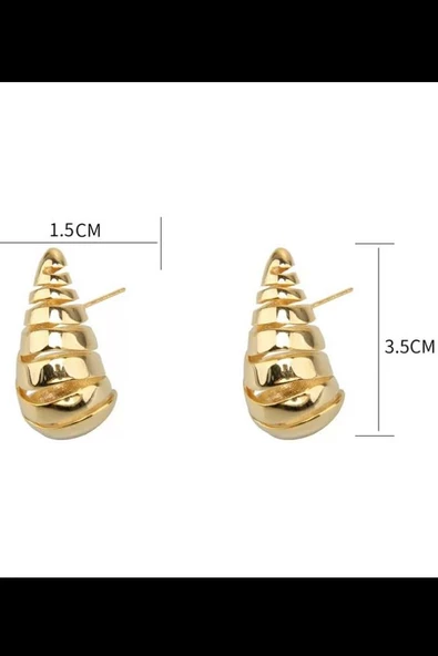 Kadın Vip Seri Özel Tasarım Marka Küpe Seti - Resim 3