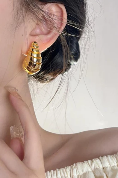 Kadın Vip Seri Özel Tasarım Marka Küpe Seti - Resim 2