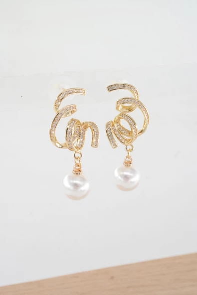 Kadın Vip Seri Baget Zirkon Taşlı  Küpe Seti - Resim 2