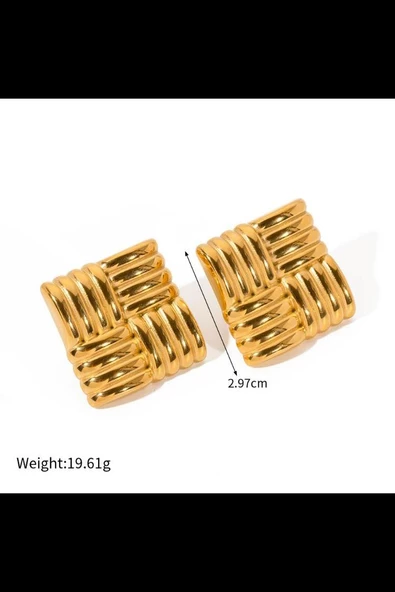 Kadın Vip Seri Özel Tasarım Marka Küpe Seti - 6