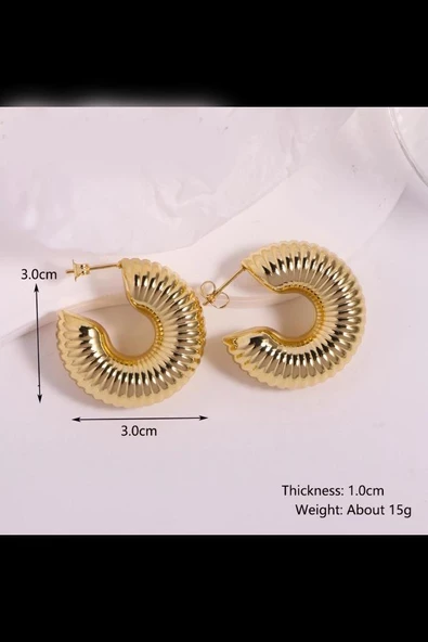 Kadın Vip Seri Özel Tasarım Marka Küpe Seti - 2