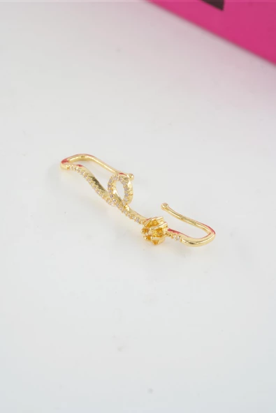 Kadın Vip Seri Özel Tasarım Baget Zirkon Taşlı 6'lı Küpe Seti - Resim 3