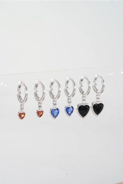 Kadın Vip Ser Kalp Model 6'lı Küpe Seti ürün görseli