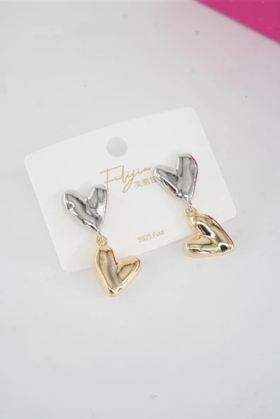 Kadın Vip Seri  Gümüş Klipsli Anti alerjenik Küpe  STL003 - Resim 2