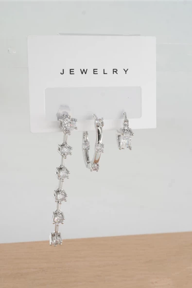 Kadın Vip Seri Anti alerjenik 3'lü Küpe YSX0016 ürün görseli