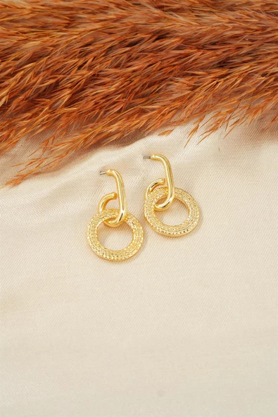 Kadın Özel Tasarım  Sallantılı Oval Model Küpe