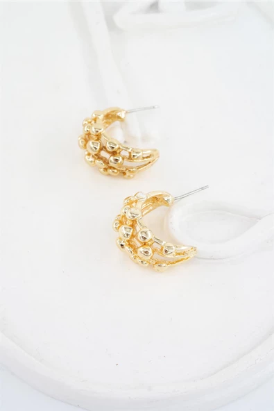 Kadın Özel Tasarım 2 cm Bubble Küpe - Resim 2