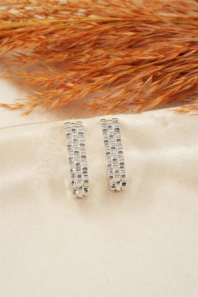 Kadın Özel Tasarım 3 cm Kordon Model  Küpe - Resim 2