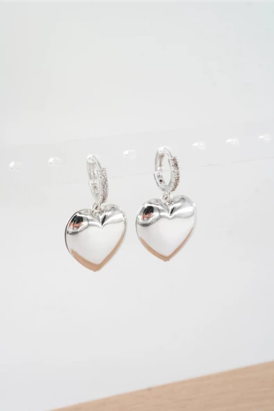 Kadın Vip Seri Kalp Figürlü Küpe - Resim 2